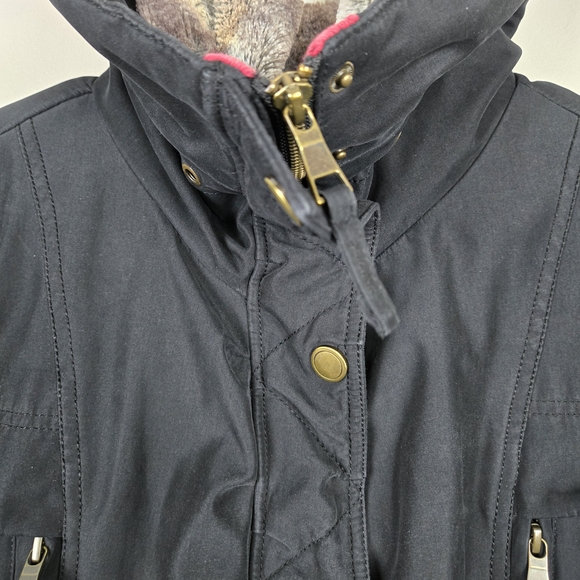 1 Madison Black Utility Jacket with Hood - Picture 6 of 16